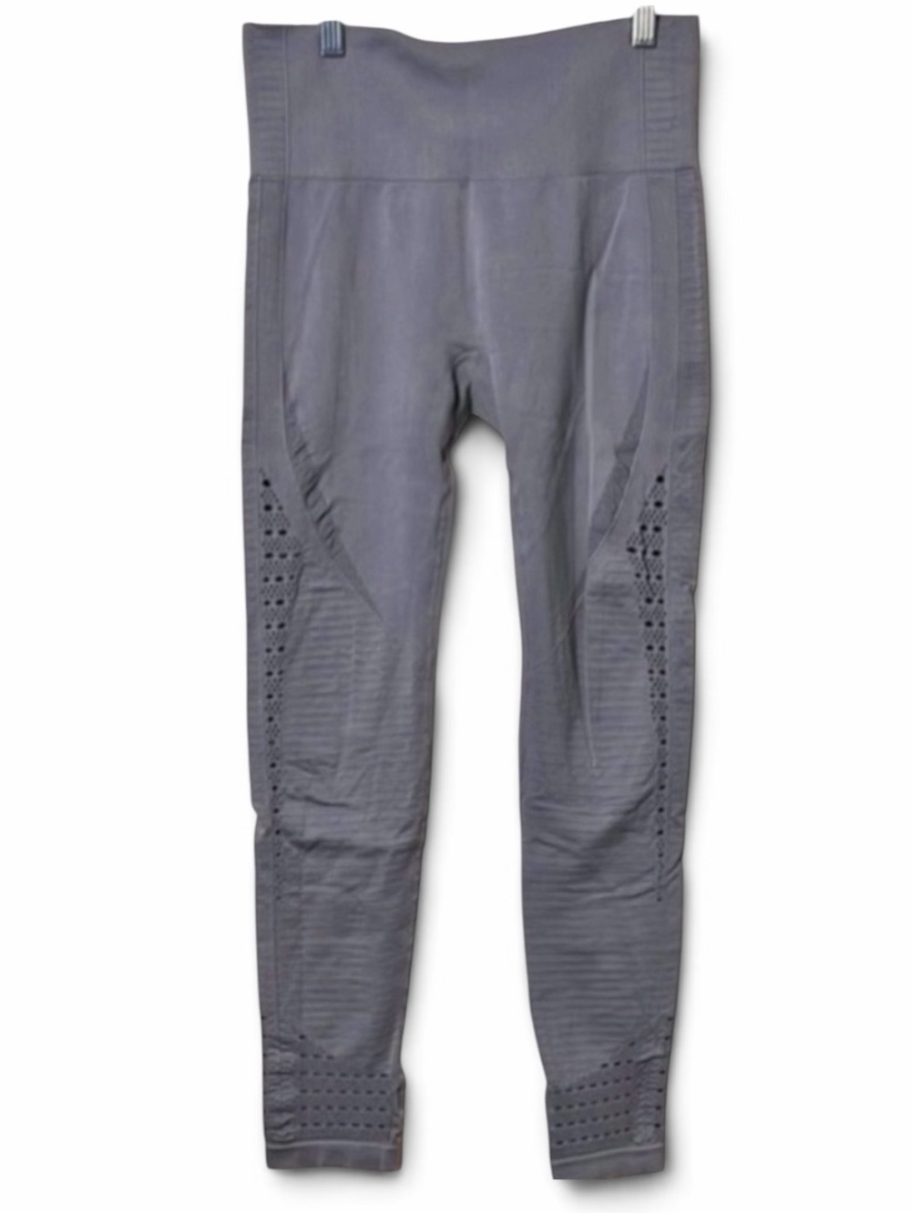 Gym Shark Perforated Gray High-Waisted Leggings Size Small
